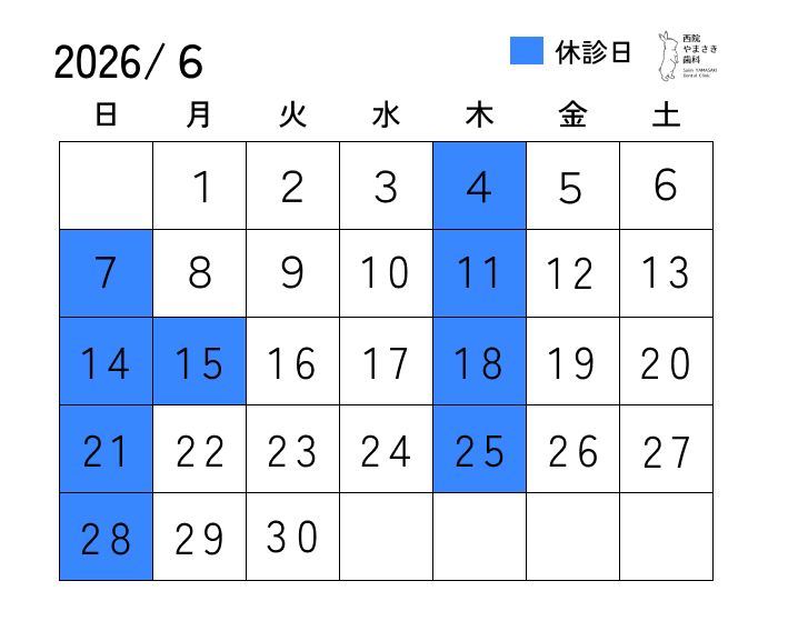 ６月の診療日